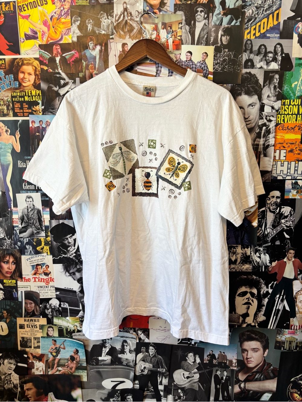 Men's White Short-Sleeve Graphic Tee with Nature Motif